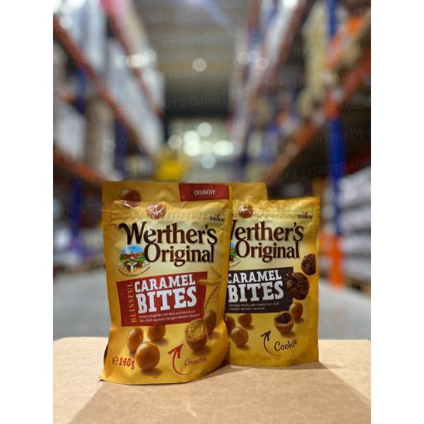 Werther's Original Classic Caramel 140 g, Werther's Original Salted Caramel 140 g, Werther's Original Soft Caramel 180 g, Werther's Original Soft Eclair 180 g, Werther's Original Salted Caramel 180 g, Werther's Original Schoko Toffees 180 g, Werther's Original Caramel Bites Cookie 140 g, Werther's Original Caramel Bites Crunchy 140 g, Werther's Original Caramel Bites Cookie 140 g, Werther's Original Caramel Bites Crunchy 140 g, Werther's Original Creamy Filling 1000 g, Werther's Original Caramel Apple 243 g, Werther's Original Soft Chocolate Caramel 100 g, Werther's Original Chewy Toffees 135 g, Werther's Original Original Cream 135 g, Werther's Original Soft Eclairs 100 g, Werther's Original Bonbons classiques 245 g, Werther's Original Cinnamon Creme 210 g, Werther's Original Tedere Caramel 158 g, Werther's Original Classic Caramel (Cinnamon Cookie) 140 g, Werther's Original Salted Caramel 154 g